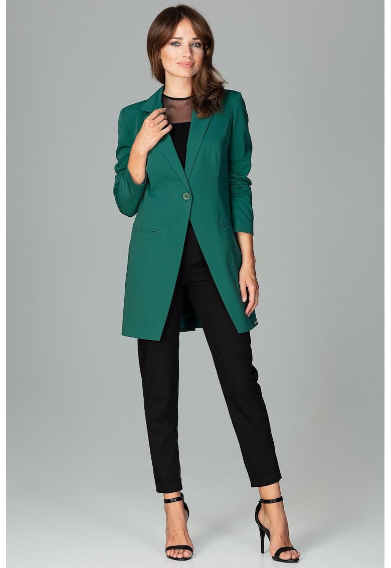 Sacou lung dama  Javonte - Verde