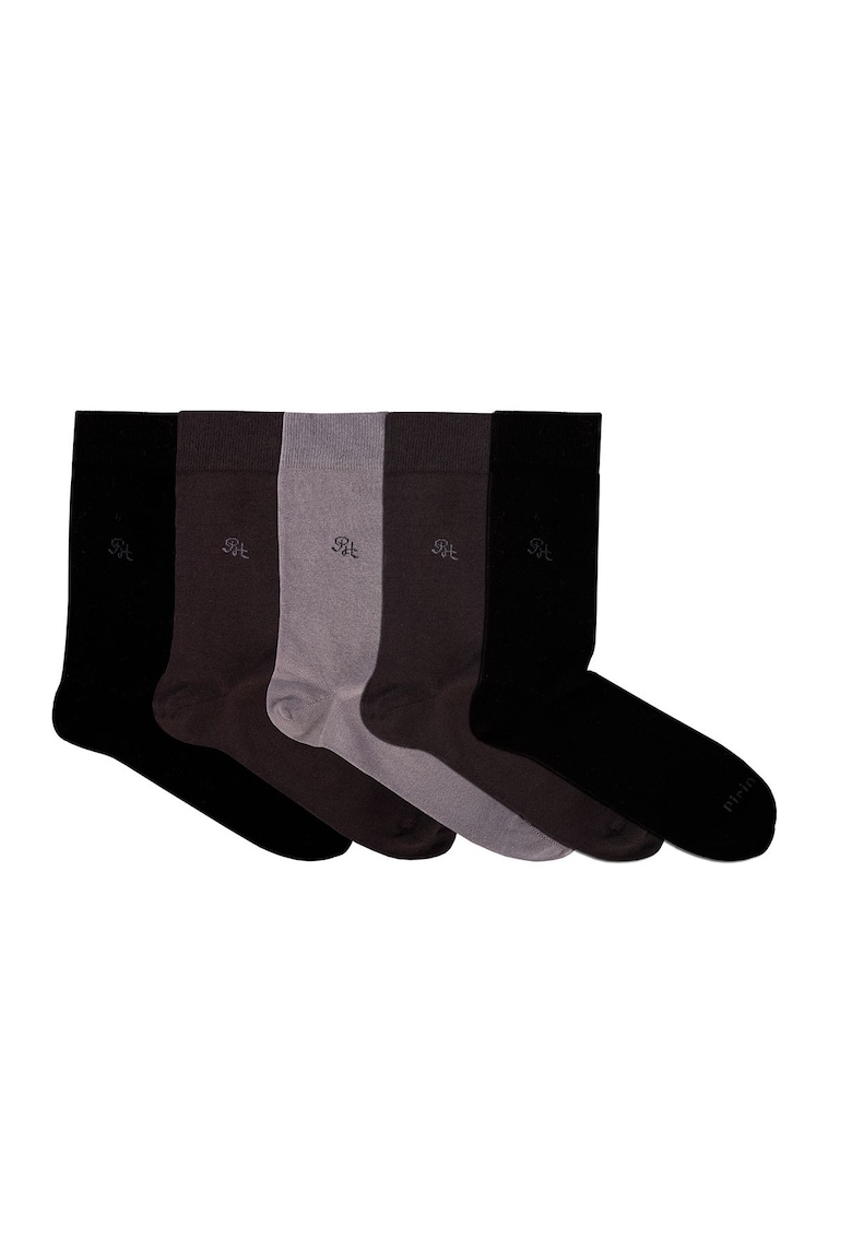 Sosete bambus BOX 5 Cotton Rich Socks Black Antracite Gray Sosete bambus BOX 5 Cotton Rich Socks Black Antracite Gray