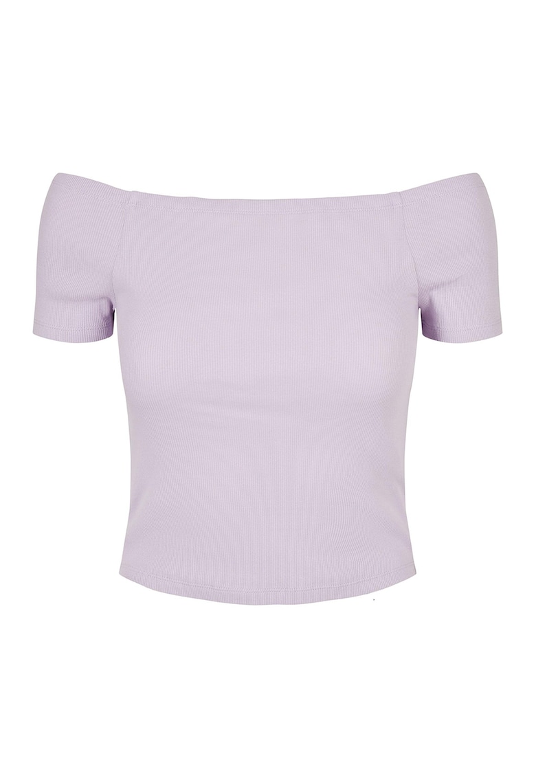 Tricou crop cu aspect striat