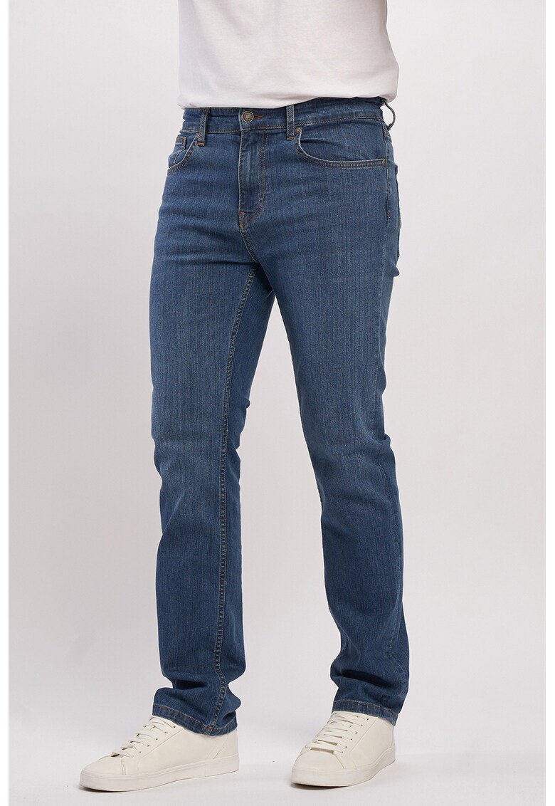 Blugi super slim fit cu 5 buzunare