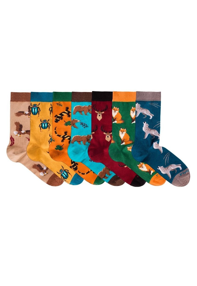 Sosete bumbac - Animalutele padurii Luxury Box 7BUC.