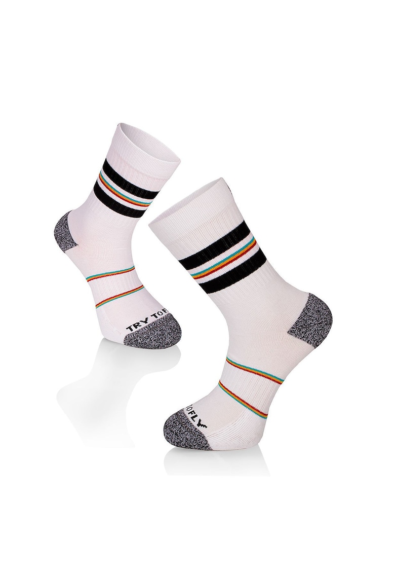 Sosete bumbac Active Lifestyle RINGS Alb Negru