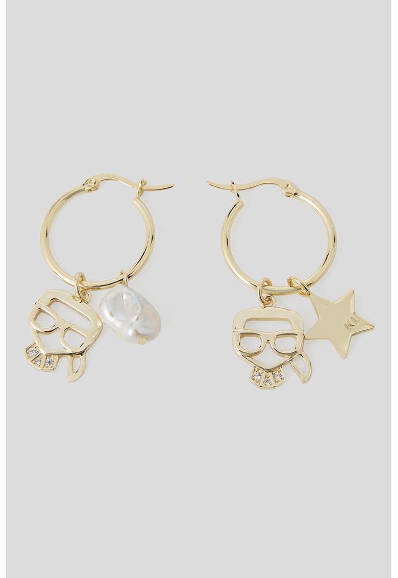 Karl Lagerfeld Обеци от стерлингово сребро с 18K злато за Жени Karl Lagerfeld Обеци от стерлингово сребро с 18K злато за Жени