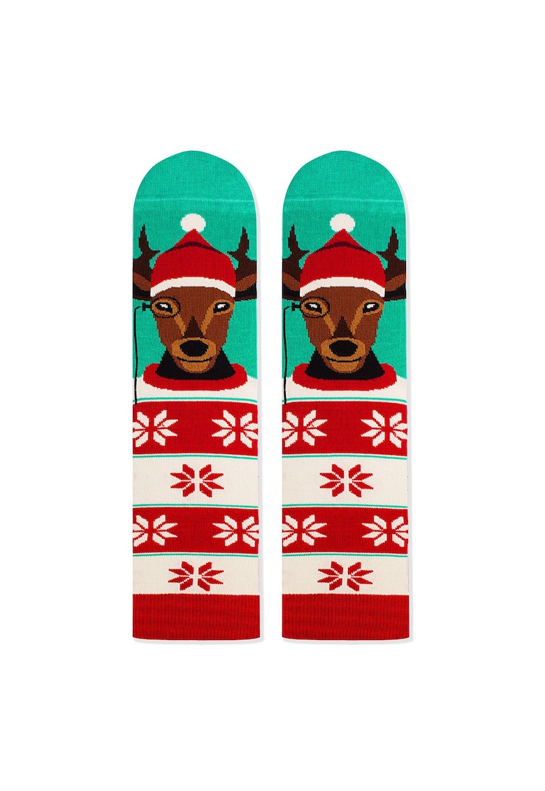 Sosete bambus de craciun Comfort Feet Socks Christmas Deer - 43-46 EU - Multicolor