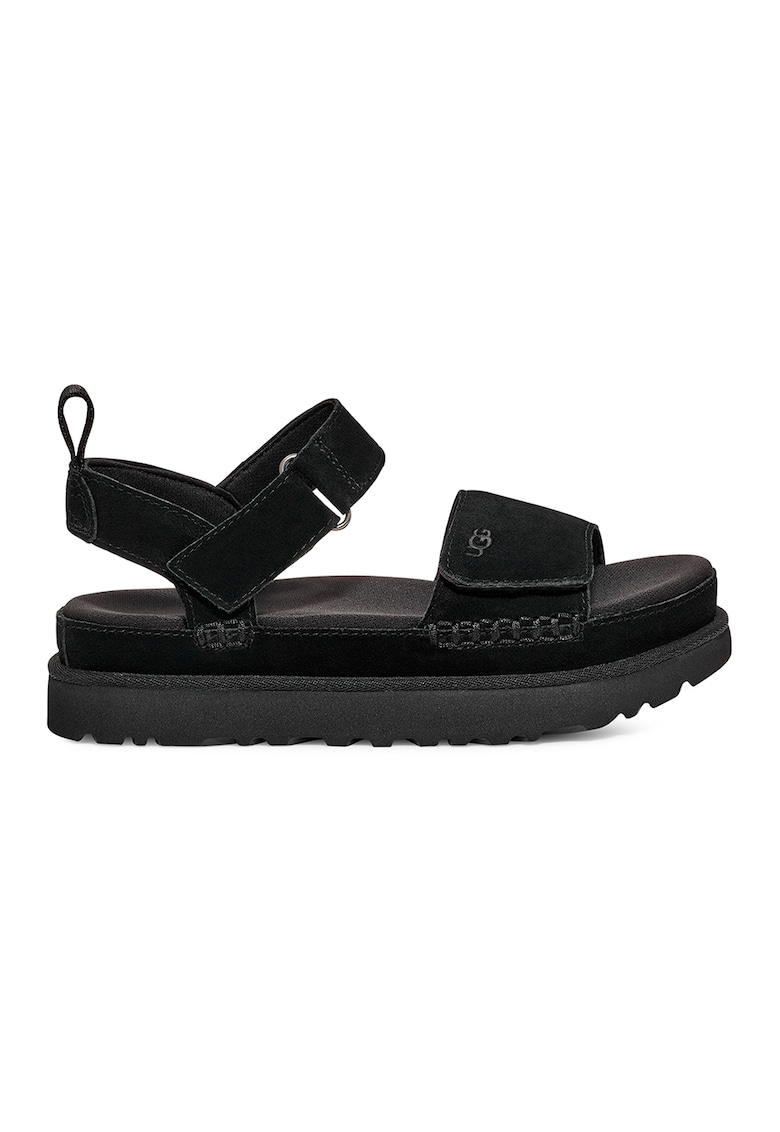 Sandale flatform de piele intoarsa Goldenstar - Negru - UGG - imagine 1