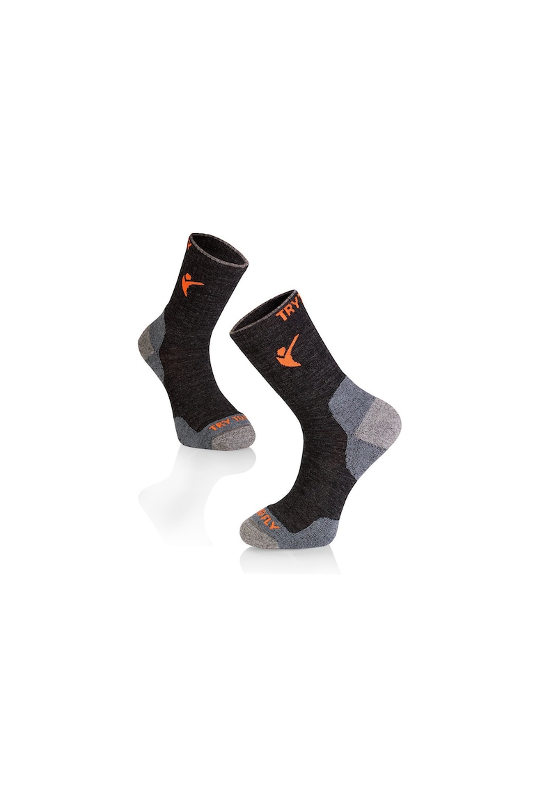 Sosete pentru Drumetie din Lana de Merinos - Antracit