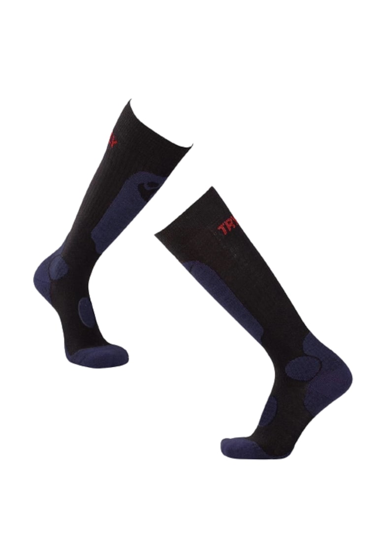 Sosete schi 3/4 lungi lana merino black jeans