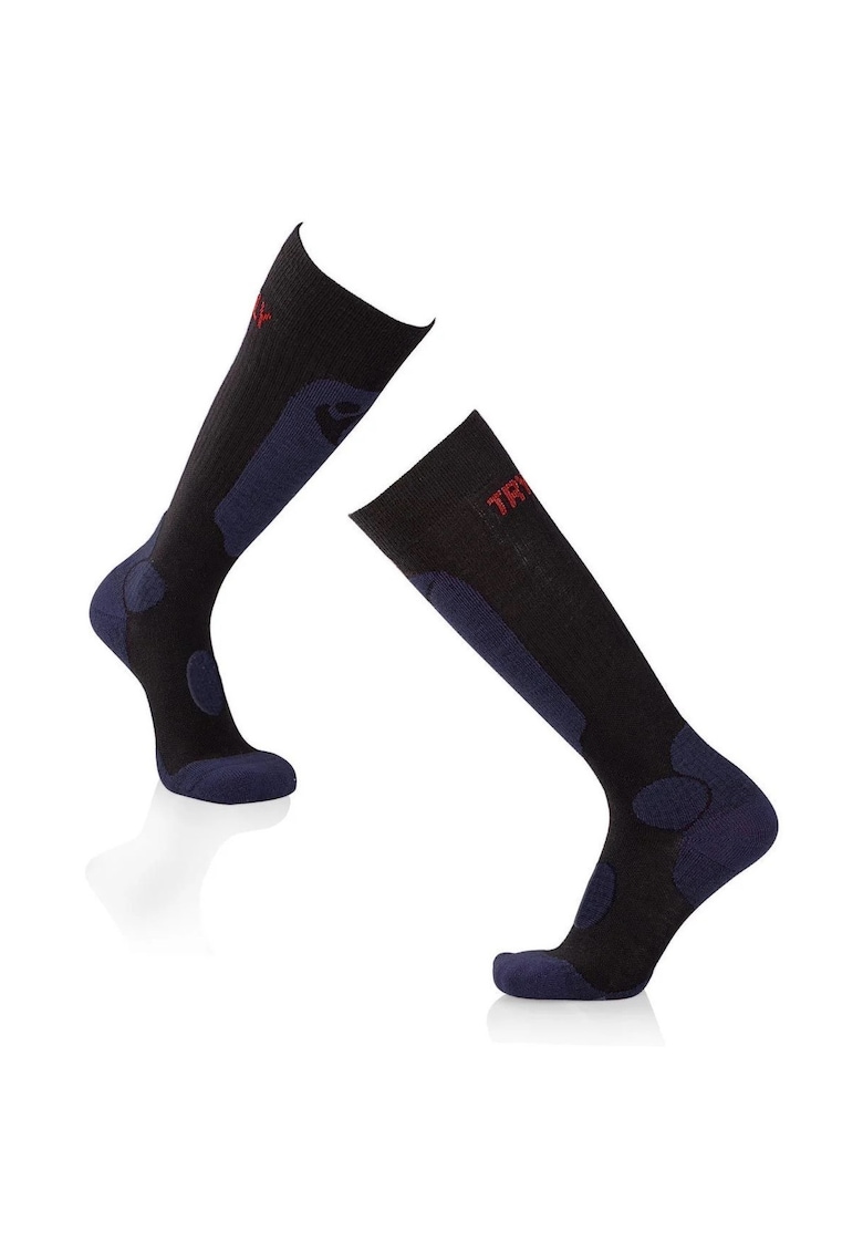 Sosete schi 3/4 lungi lana merino Negru Denim