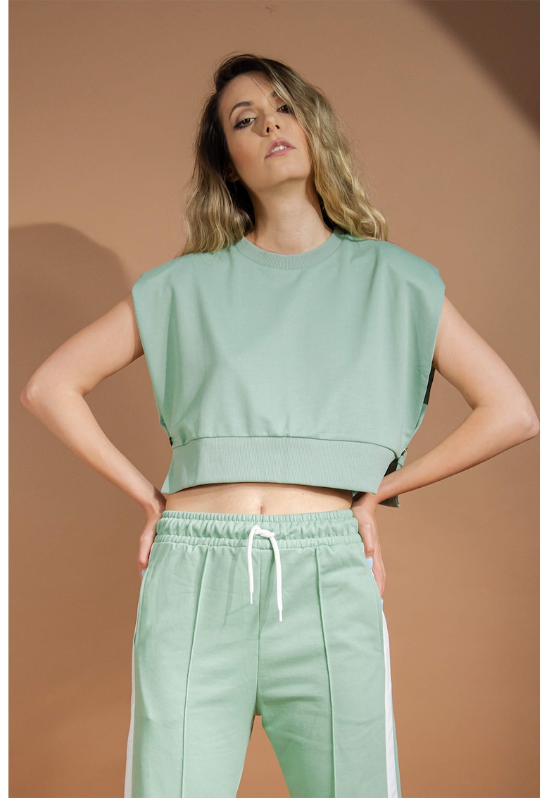 Bluza sport crop fara maneci Zora