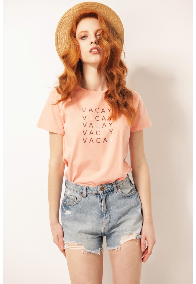Tricou regular fit cu imprimeu Vacay