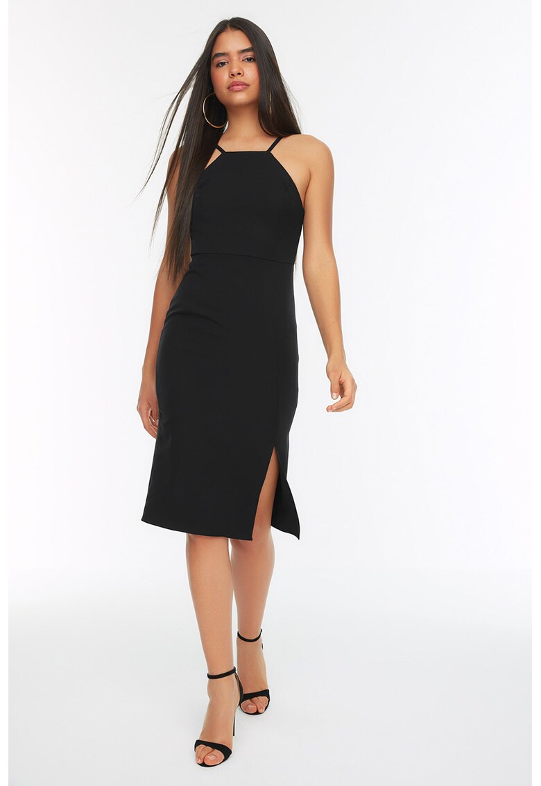 Rochie bodycon cu slit lateral