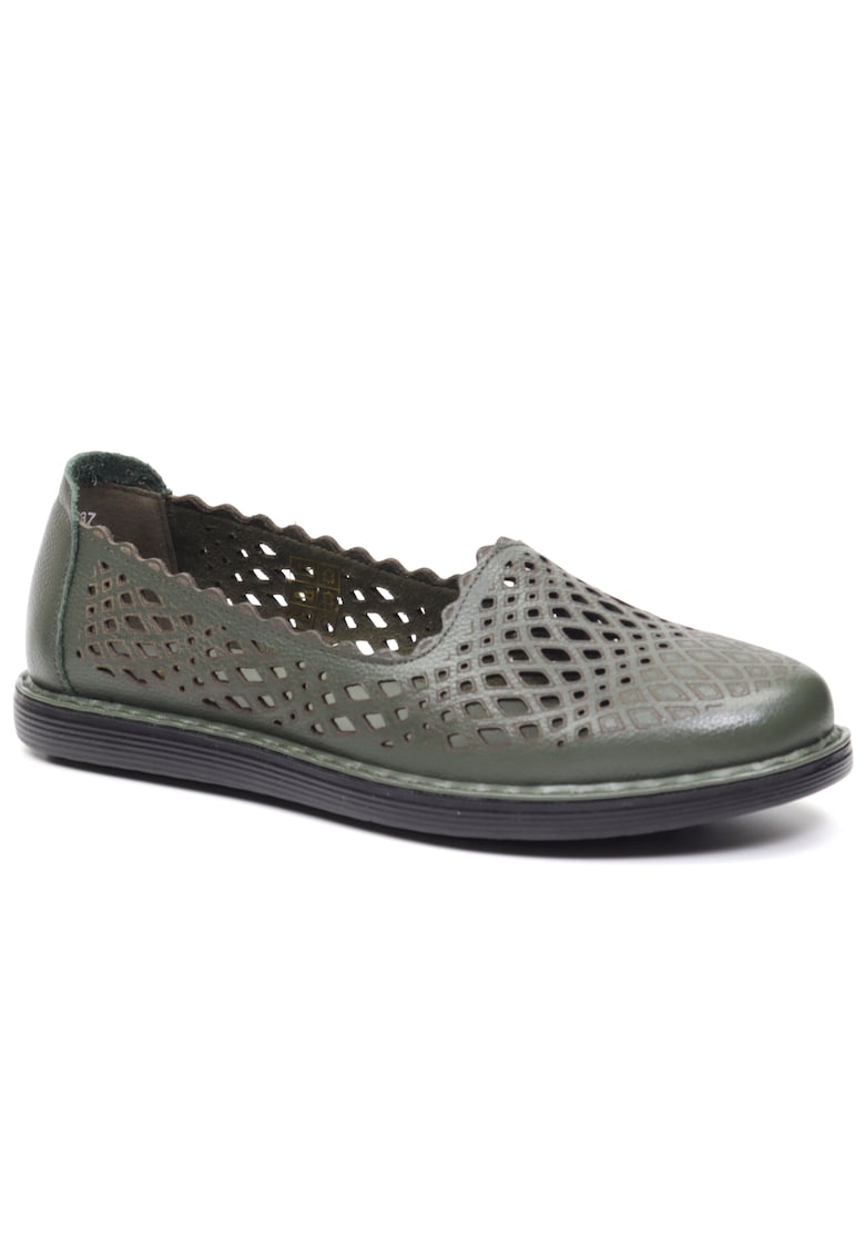 Pantofi perforati 3233 63 verde -