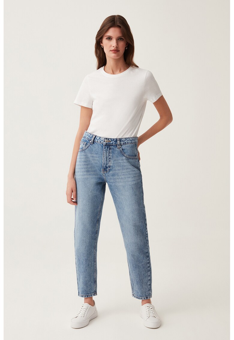 Blugi mom fit cu model cu 5 buzunare