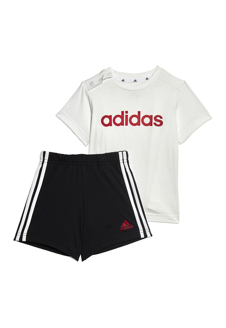 Set de pantaloni scurti si tricou cu imprimeu logo