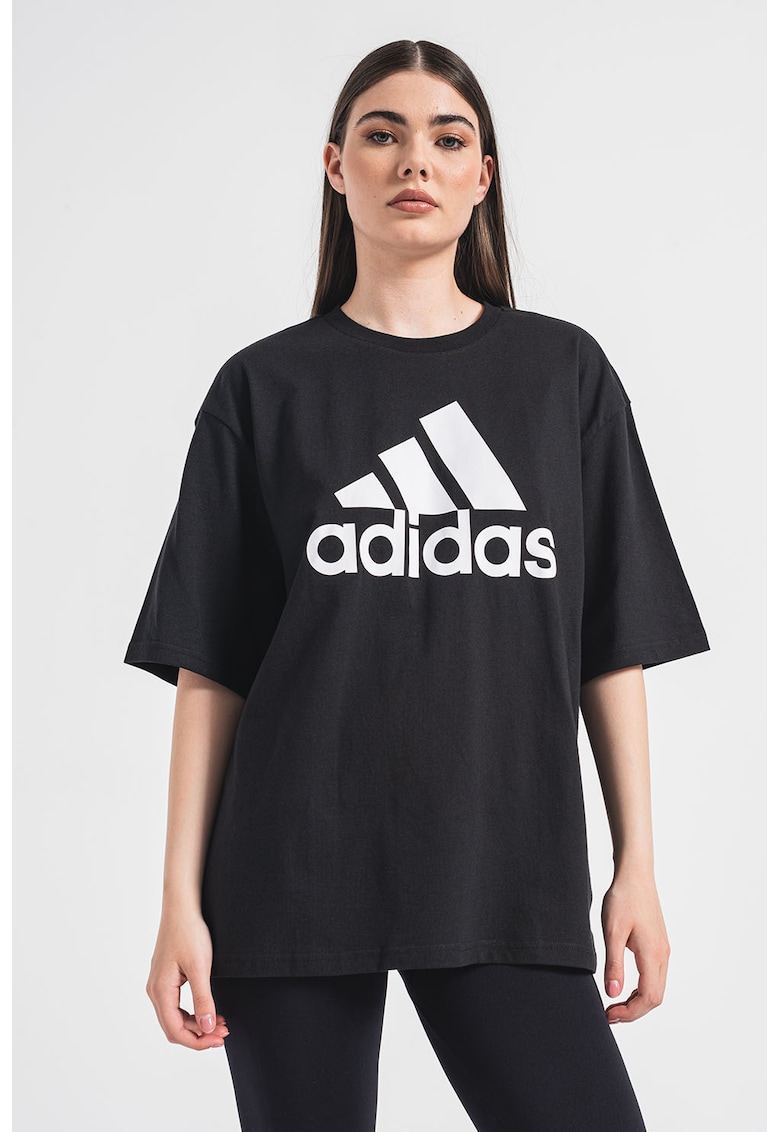 Adidas Sportswear Tricou cu imprimeu logo supradimensionat essentials