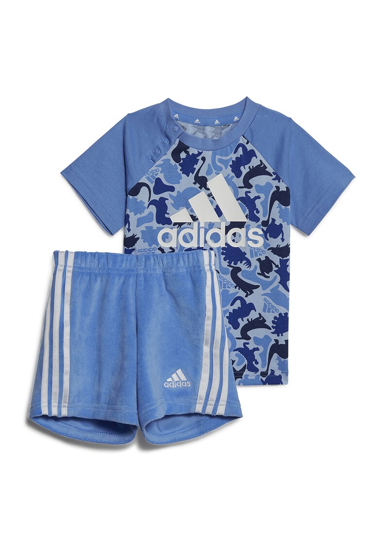 Set de pantaloni scurti si tricou cu imprimeu