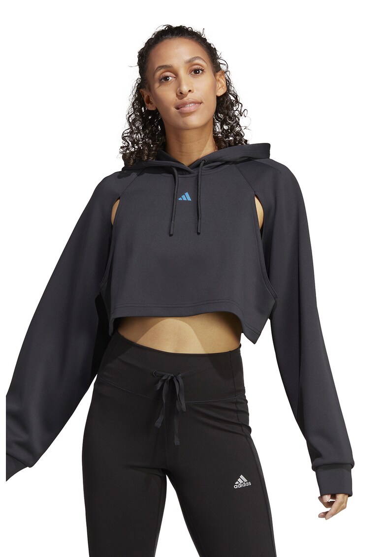 Hanorac crop lejer pentru fitness Hiit Aeroready