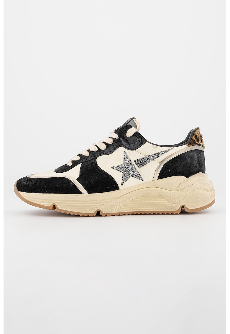 Pantofi sport cu garnituri de piele
