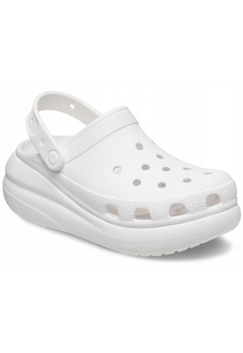 Saboti slingback cu talpa wedge Crush - Alb