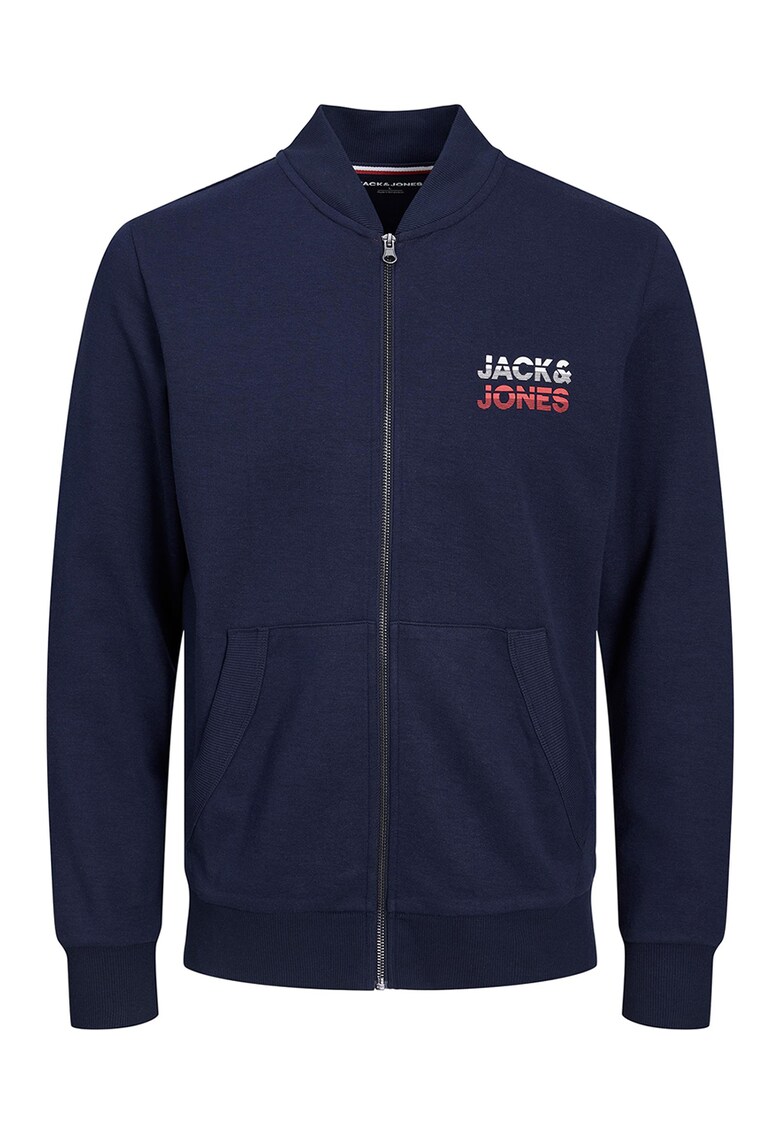 Jack Jones Суитшърт с цип и лого за Мъже Jack Jones Суитшърт с цип и лого за Мъже