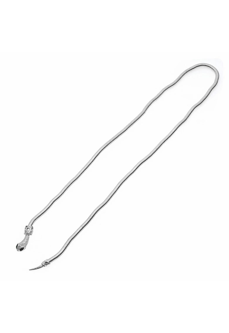 Colier argintiu - lung - flexibil - in forma de sarpe - Morgana C17 -