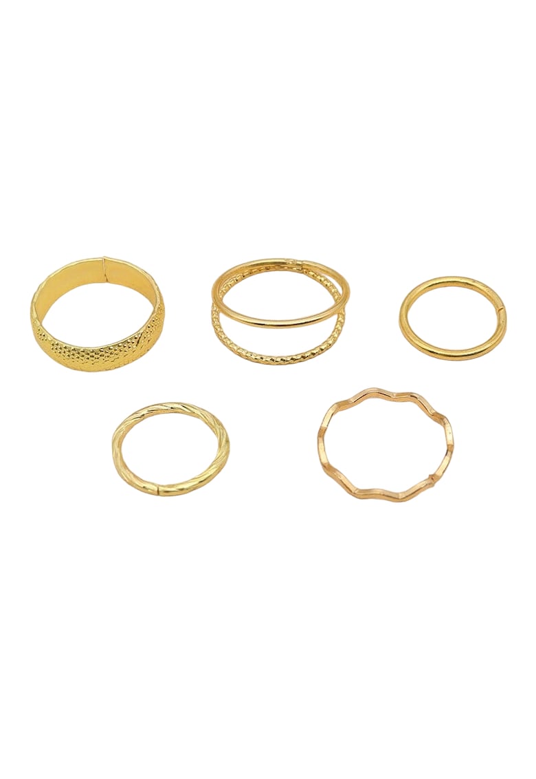 Set 5 inele aurii - forme diverse - Natasa C2 -