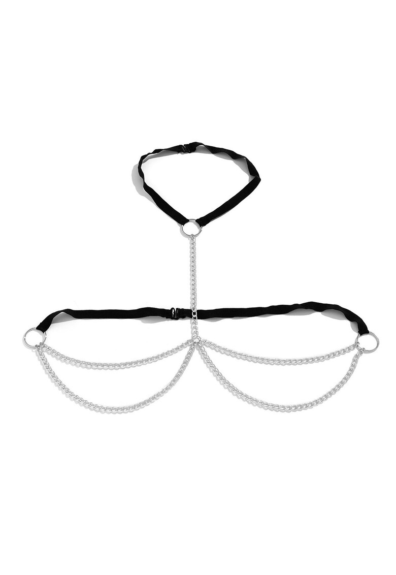 Lant de corp - argintiu - cu zale - Miro C25 -