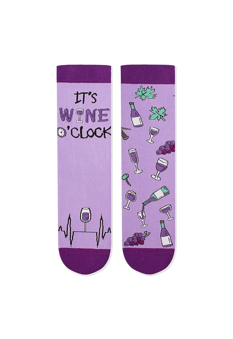 Sosete bumbac Arty Socks WINERY Purple