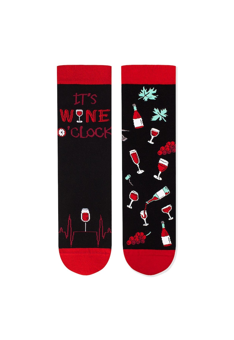 Sosete bumbac Arty Socks WINERY Black