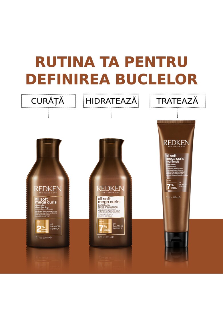 Sampon profesional all soft mega curls cu aloe vera pentru parul ondulat si cret foarte uscat - 300ml