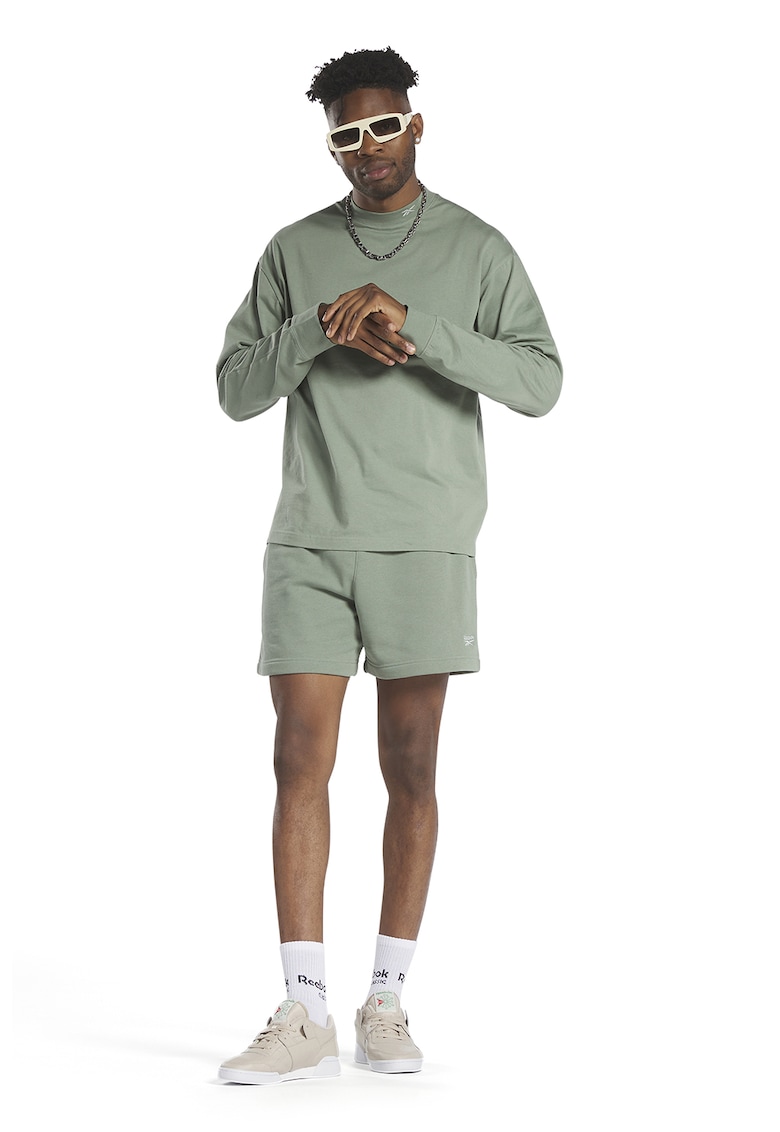 Pantaloni scurti cu snur in talie Classics - Verde sparanghel