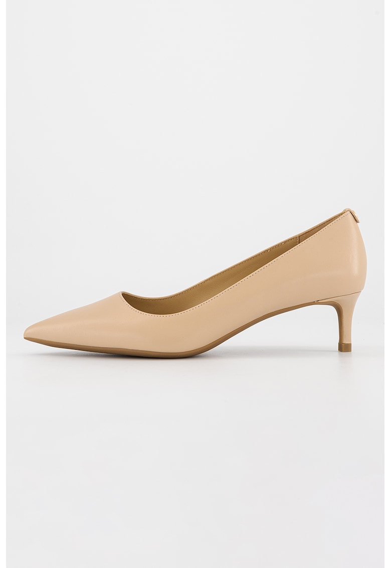 Pantofi uni cu toc kitten - Bej