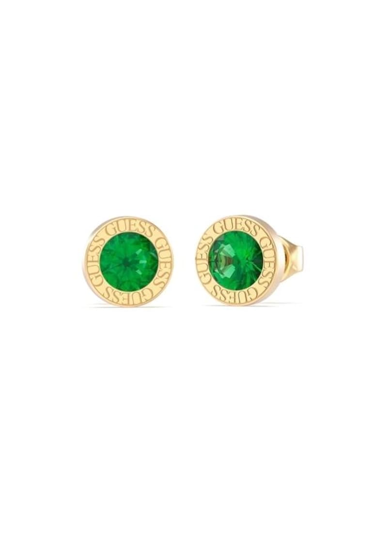 Cercei Color My Day stud cu cristal JUBE02244JWYGEMT-U - Auriu - Verde