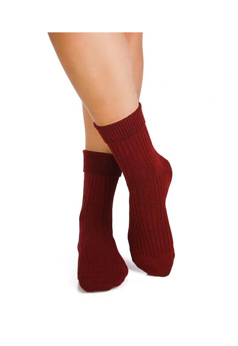 Costite Warm Ribs Bordeaux - merino antibacterian Sosete Costite Warm Ribs Bordeaux - merino antibacterian Sosete