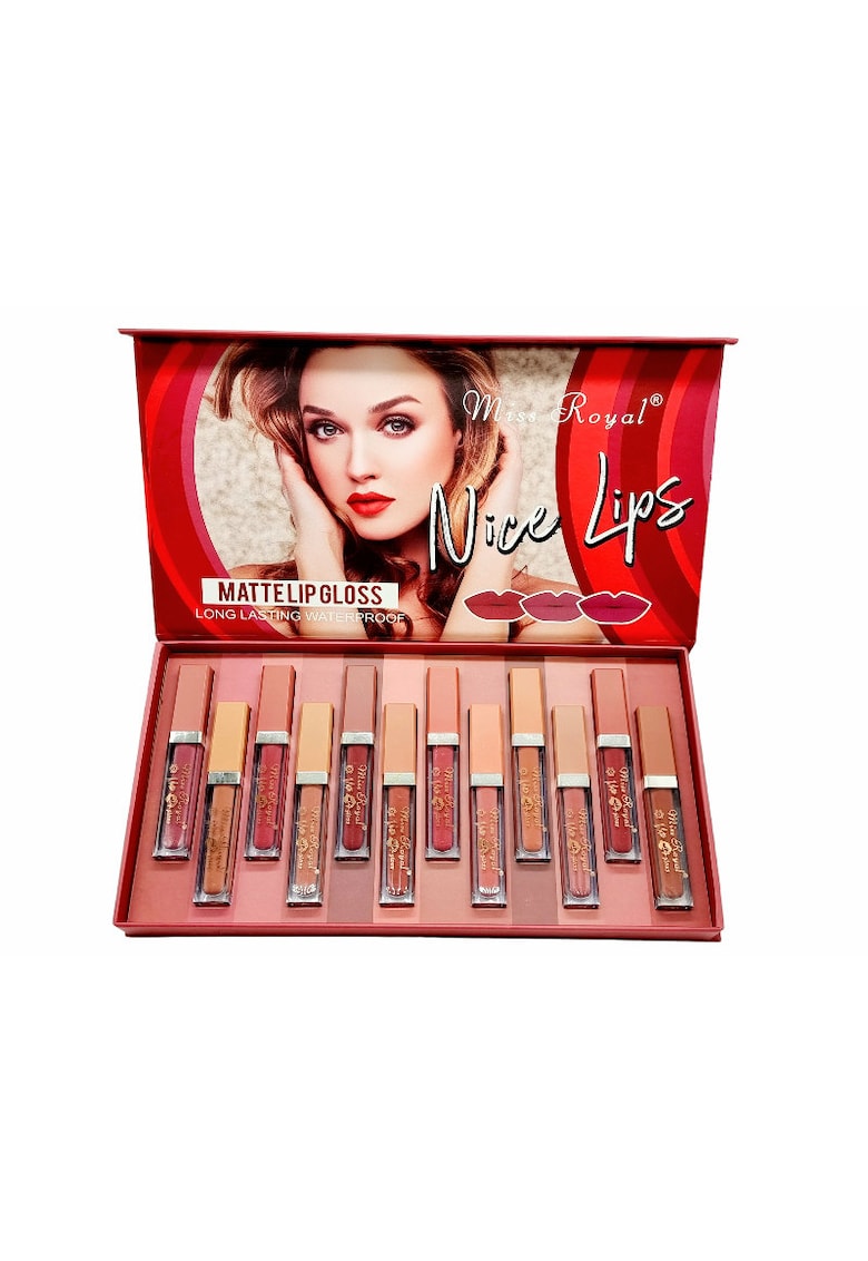 Set 12 rujuri buze - Miss Royal - Nice Lips - Waterproof