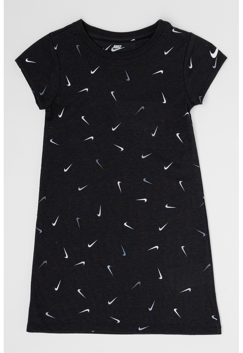 Rochie cu logo Swoosh - Alb/Negru