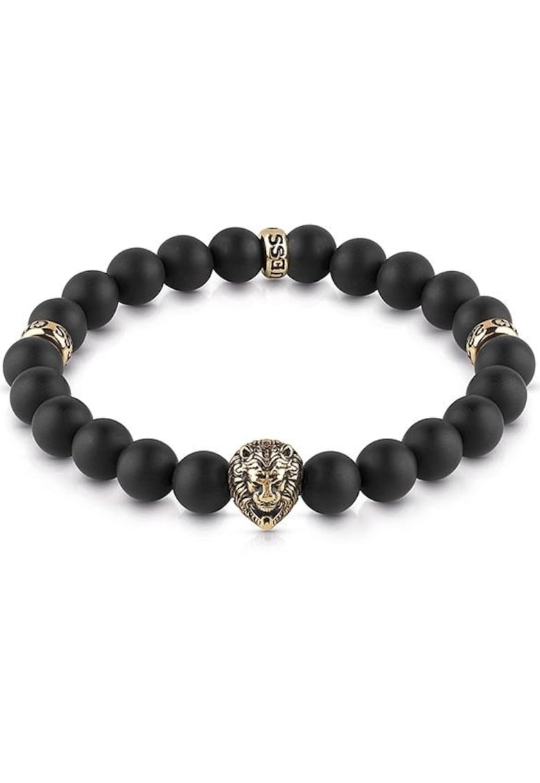 Bratara Men In Guess beads leu JUMB01303JWYGT-U - Auriu - Negru