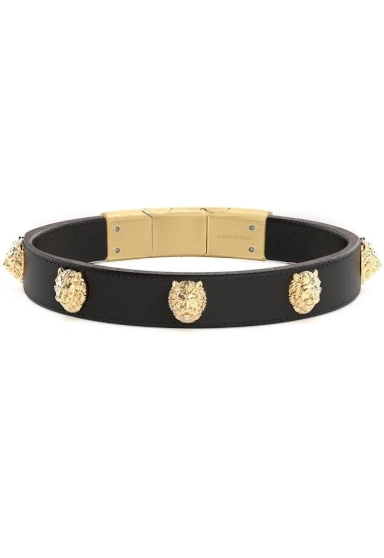 Bratara Lion King piele JUMB01310JWYGT-U - Auriu - Maro