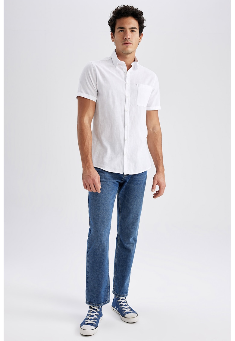 Camasa slim fit cu maneci scurte