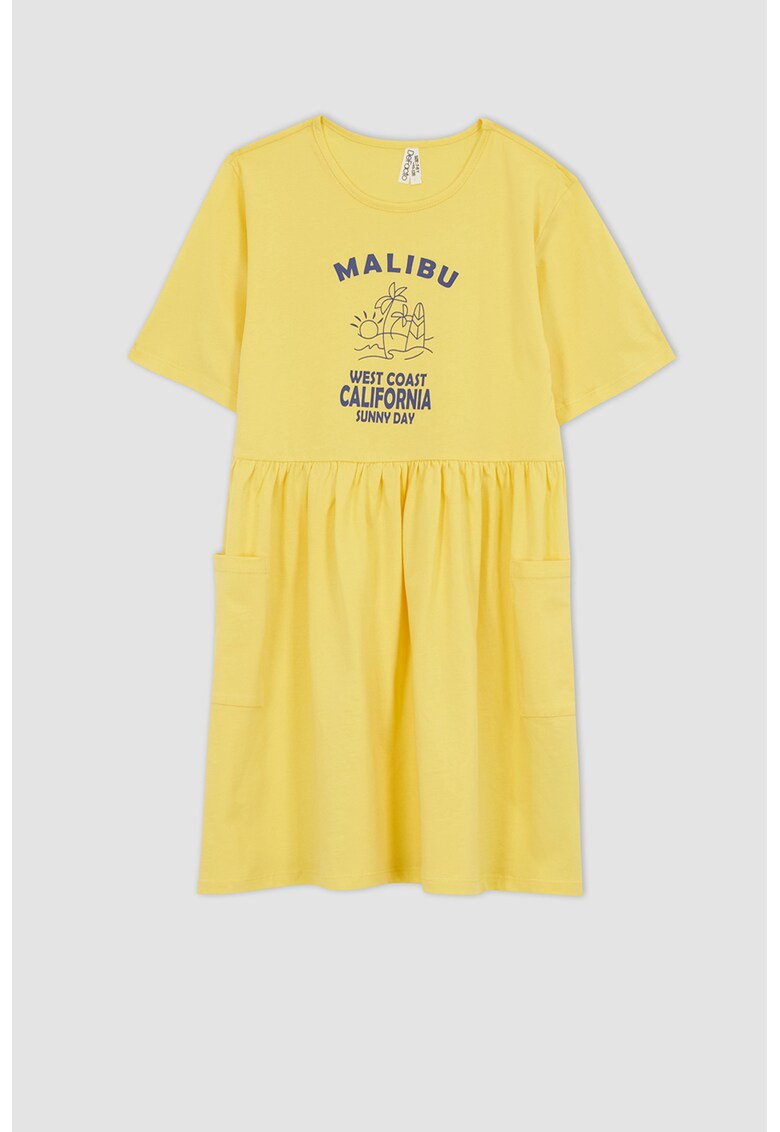 Rochie evazata cu buzunare aplicate