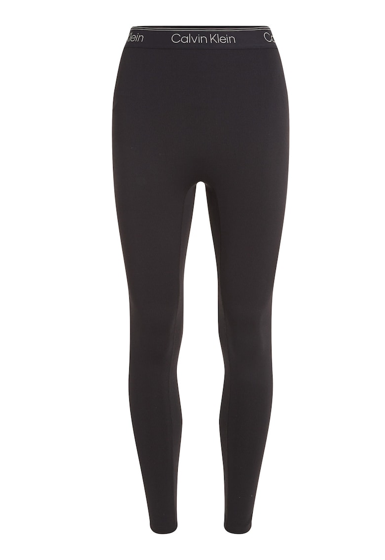 Colanti cu banda logo - pentru fitness - Negru stins