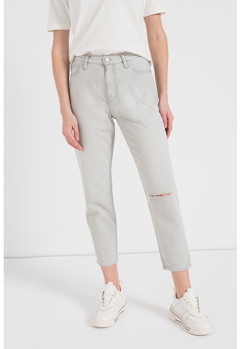 CALVIN KLEIN JEANS Дънки Mom с протрита зона за Жени CALVIN KLEIN JEANS Дънки Mom с протрита зона за Жени