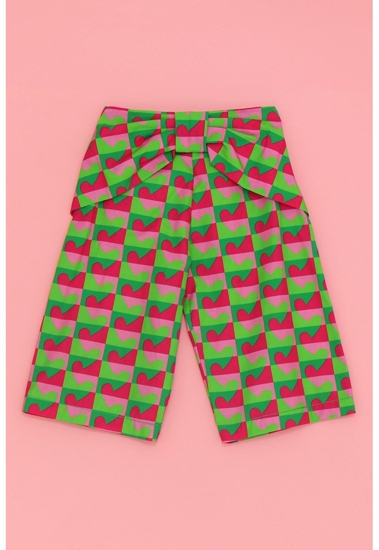 Pantaloni cu croiala ampla si imprimeu abstract Abstract