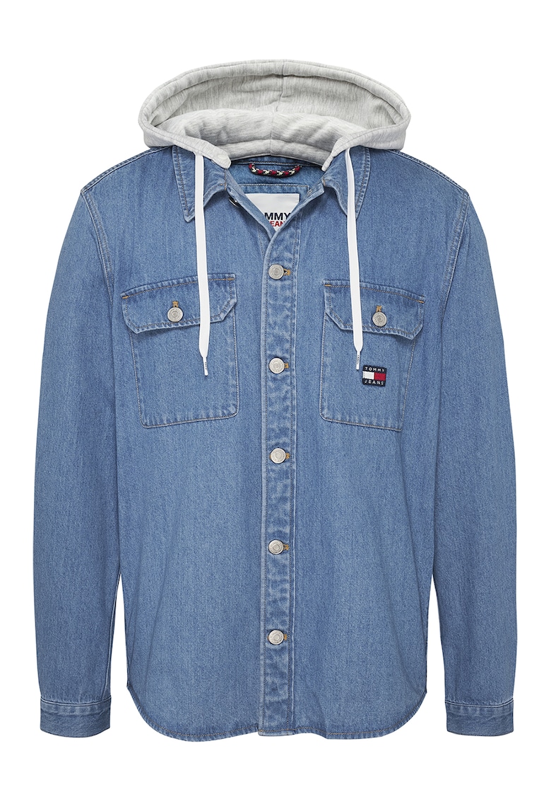 Tommy Jeans Яке тип риза от деним с отделяща се качулка за Мъже Tommy Jeans Яке тип риза от деним с отделяща се качулка за Мъже