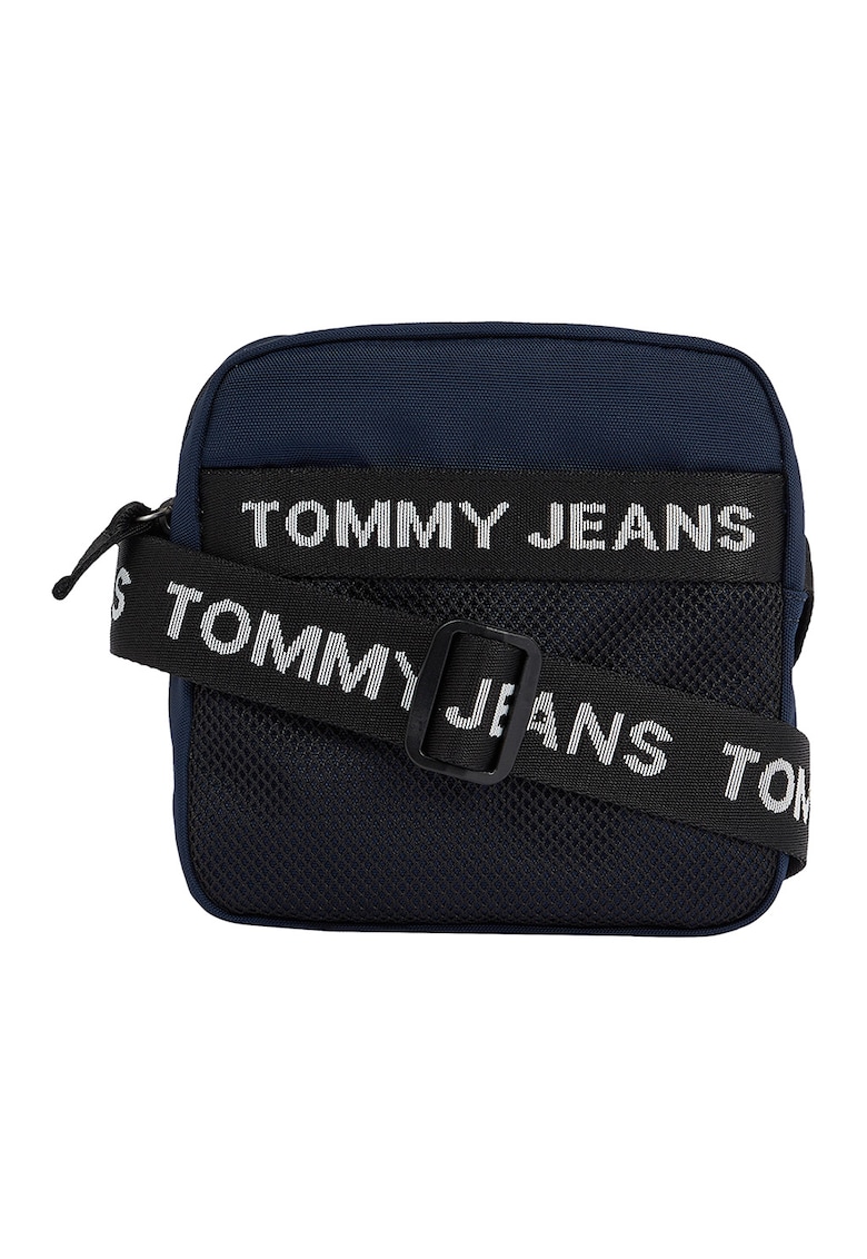Geanta crossbody cu buzunar exterior de plasa Tommy Jeans Pret Redus Aici fashiondays.ro imagine noua 2022