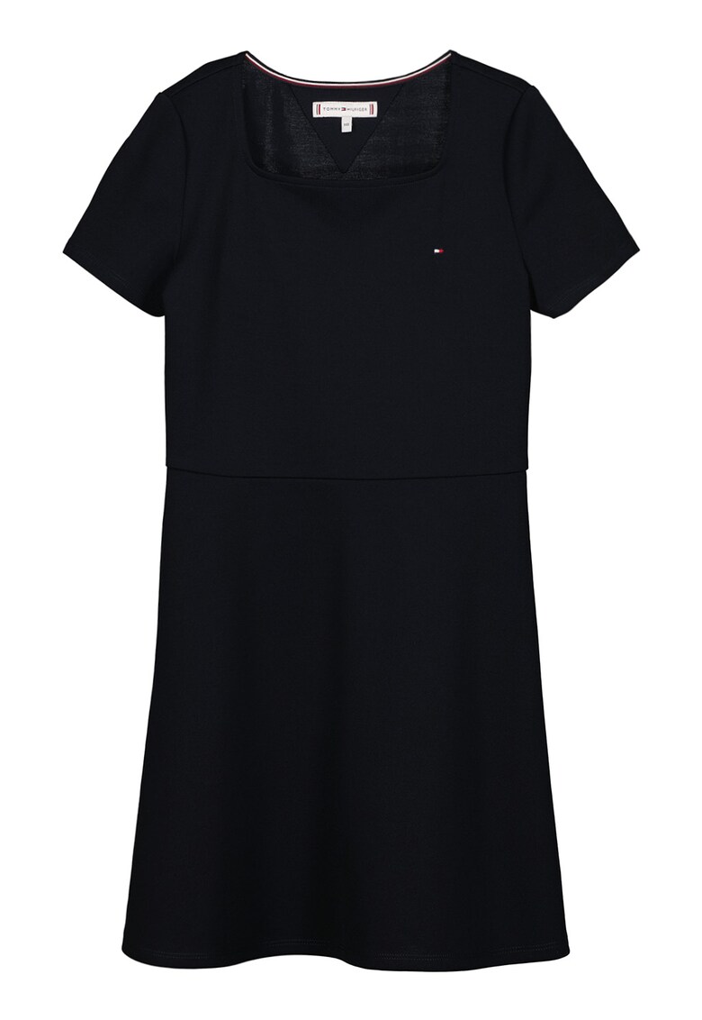 Rochie evazata din amestec de modal cu decolteu patrat