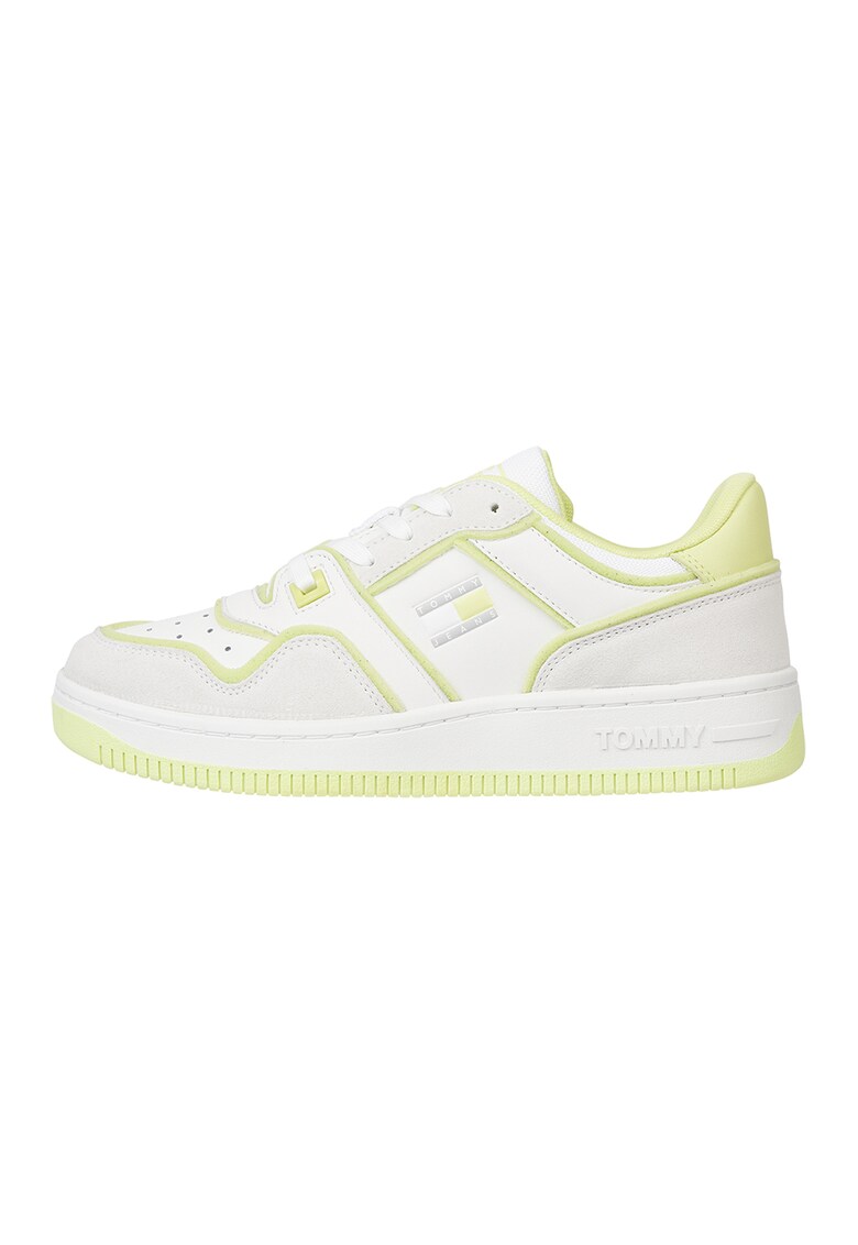 Pantofi sport cu garnituri de piele intoarsa si piele