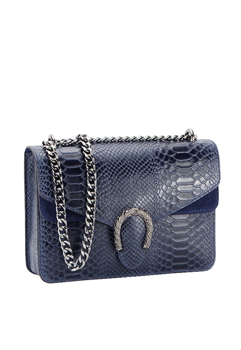 Geanta bleumarin din piele naturala 1524 123 12289 - Bleumarin