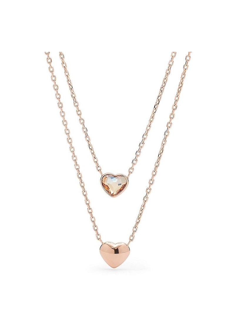 Colier Vintage Glitz Double Heart JOF00465791 - Rose gold