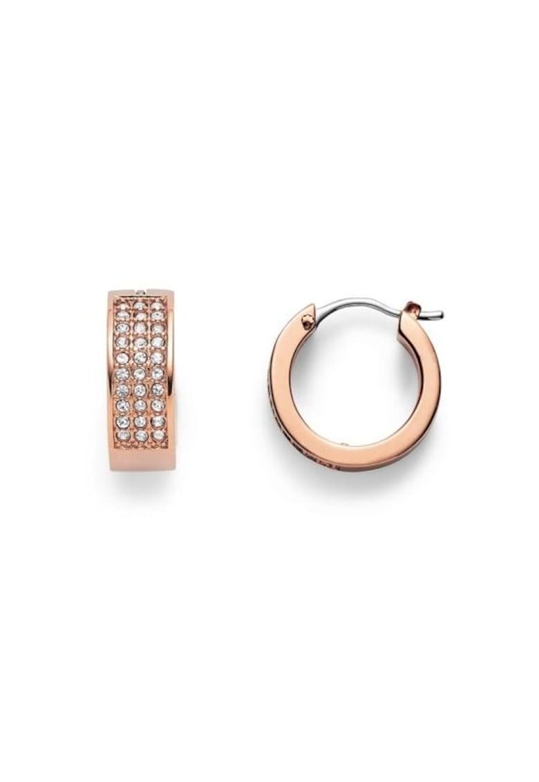 Cercei Vintage Glitz Hoop Pave JOF00169791 - Rose gold